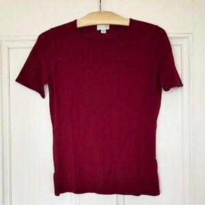 TSE Burgundy Crew Neck Sweater